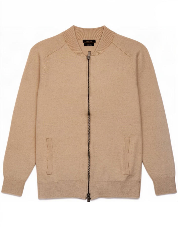 Pulover cardigan Massimo Dutti pentru femei UK 12 Medium Beige Lână