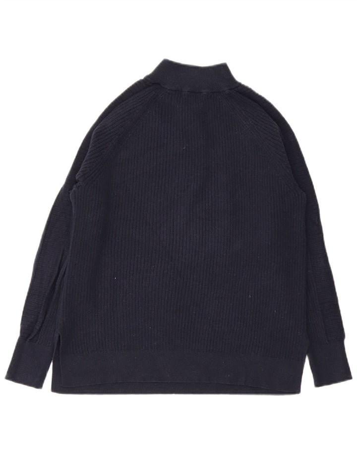 Pulover pentru femei Marks & Spencer, cu fermoar, cu gât, UK 14 Medium Bleumarin