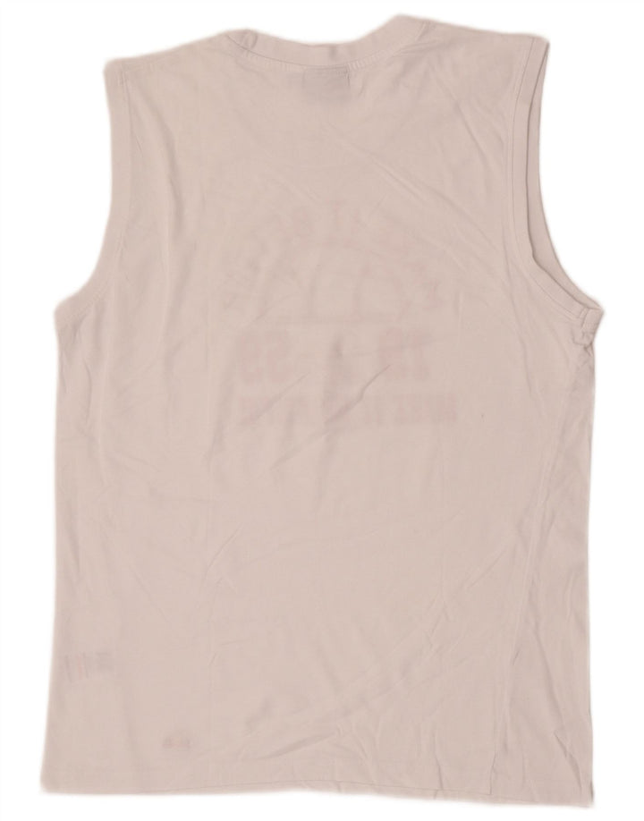 Vesta grafică pentru bărbați ELLESSE, XL, bumbac alb