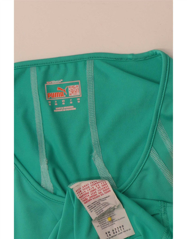 Puma Tricou pentru femei Top UK 12 Medium Green Colorblock Poliester