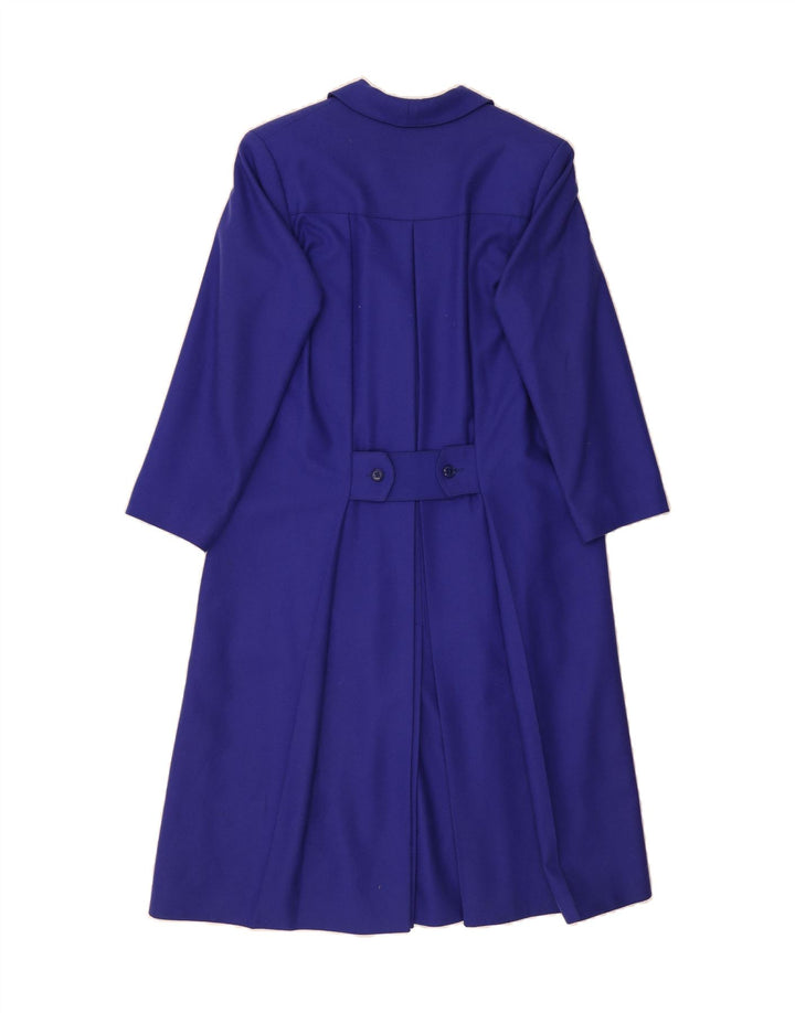 VINTAGE Womens Overcoat UK 10 Small  Blue Wool Vintage Vintage and Second-Hand Vintage from Messina Hembry 