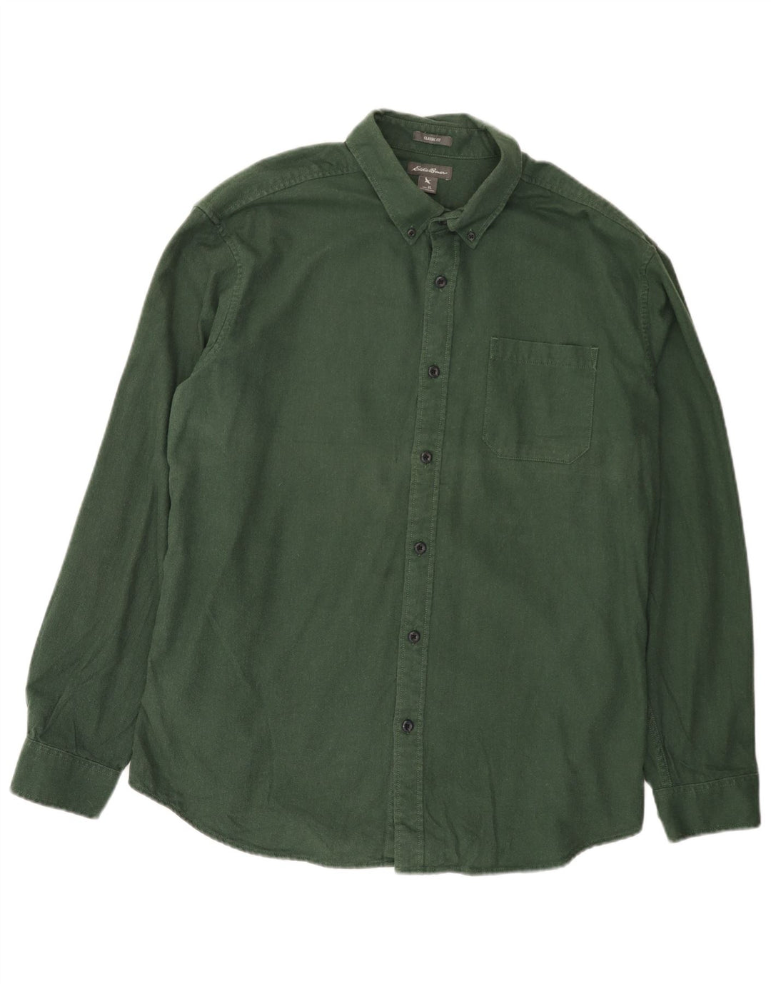 Cămașă de flanel EDDIE BAUER pentru bărbați, XL, verde bumbac