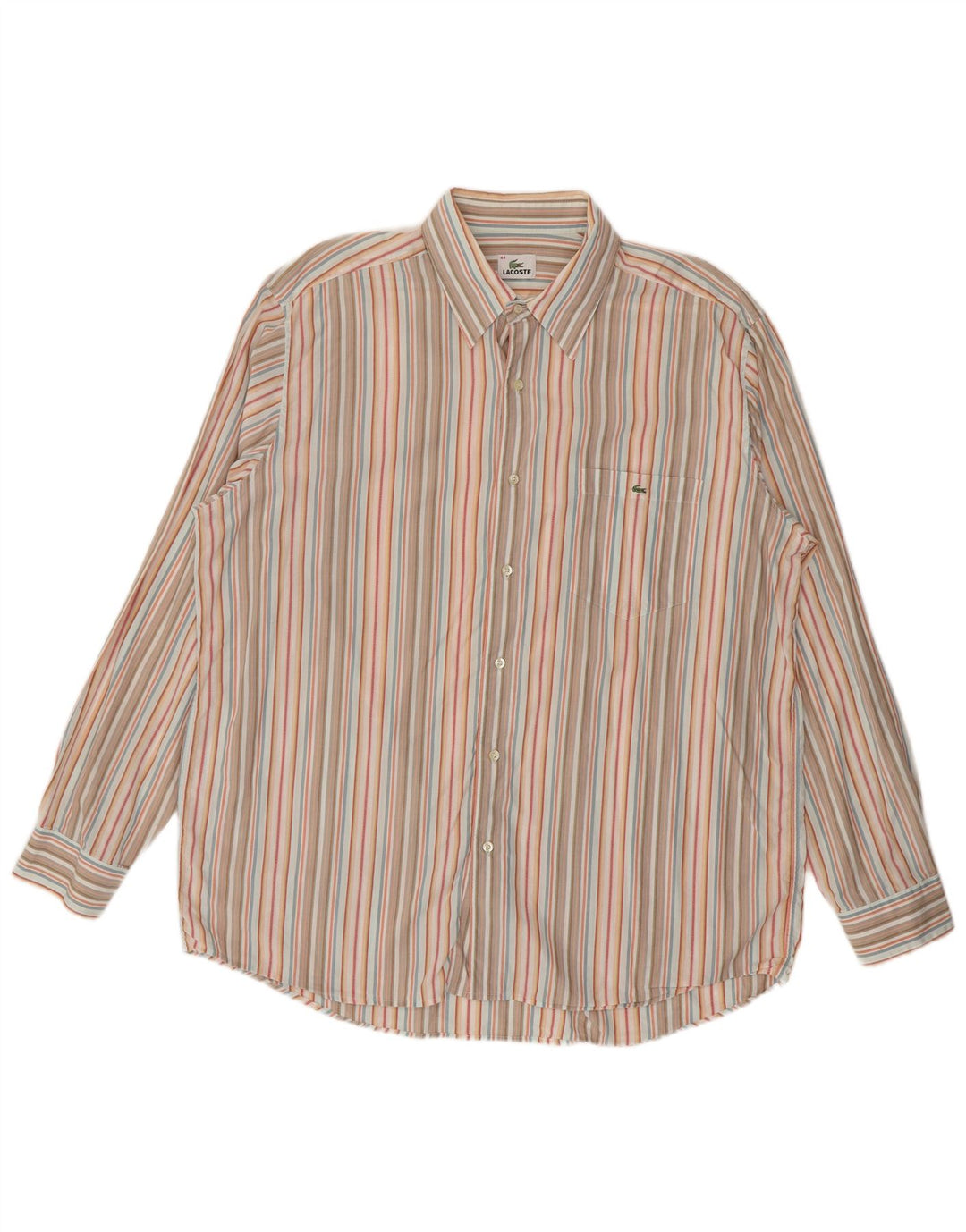 Cămașă bărbați Lacoste Mărimea 44 XL, cu dungi multicolore