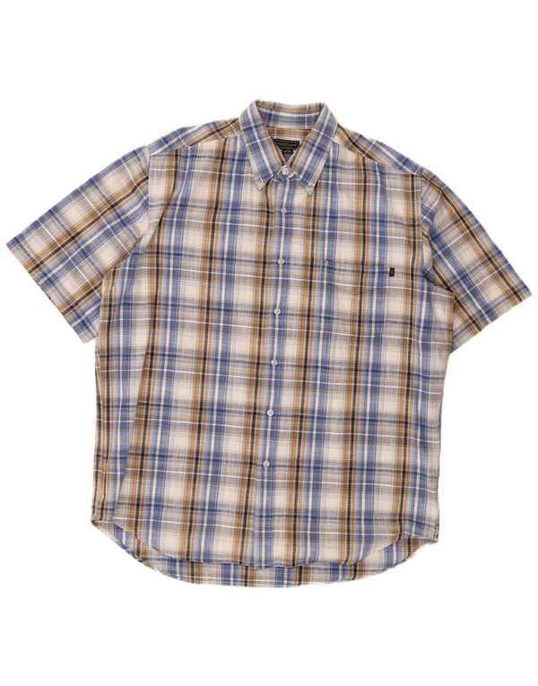 Cămașă cu mânecă scurtă pentru bărbați Marlboro Classics 2XL, bumbac cu carouri multicolore
