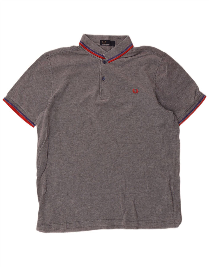 Cămașă polo Fred Perry pentru bărbați, bumbac cu dungi gri mari