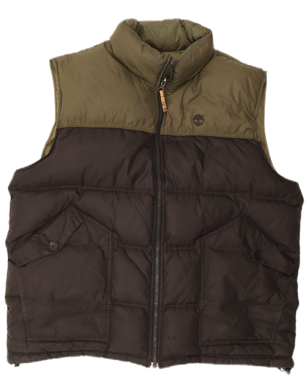 Gilet căptușit reversibil pentru bărbați TIMBERLAND UK 44 2XL Kaki Colorblock Nylon