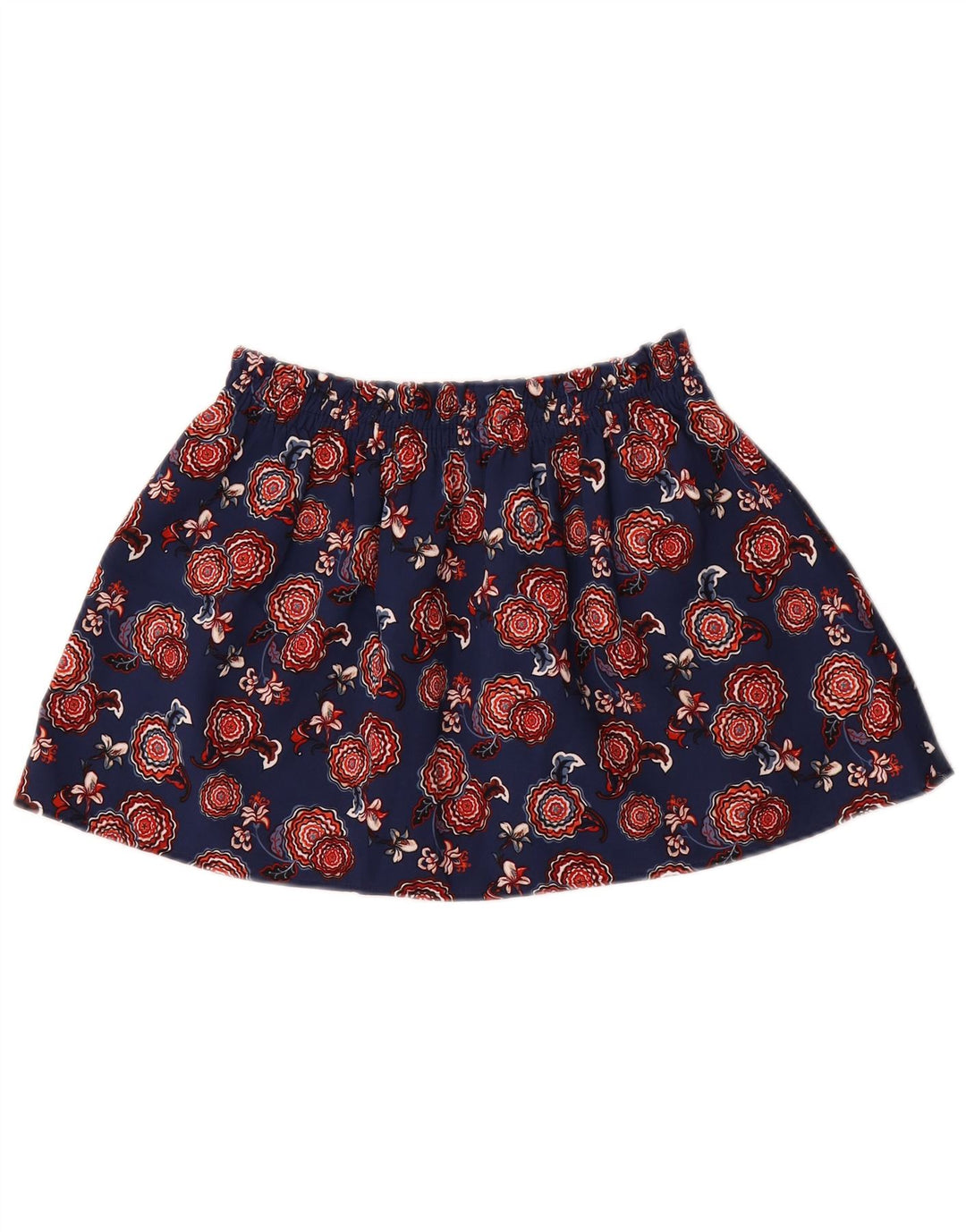Fusta Mini Zara Femei Medium W28 Albastru Marin Floral