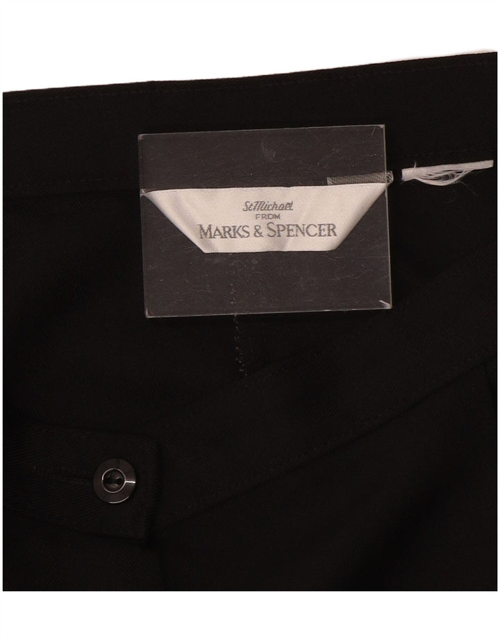Pantaloni tăiați pentru femei Marks & Spencer W36 L25 negri