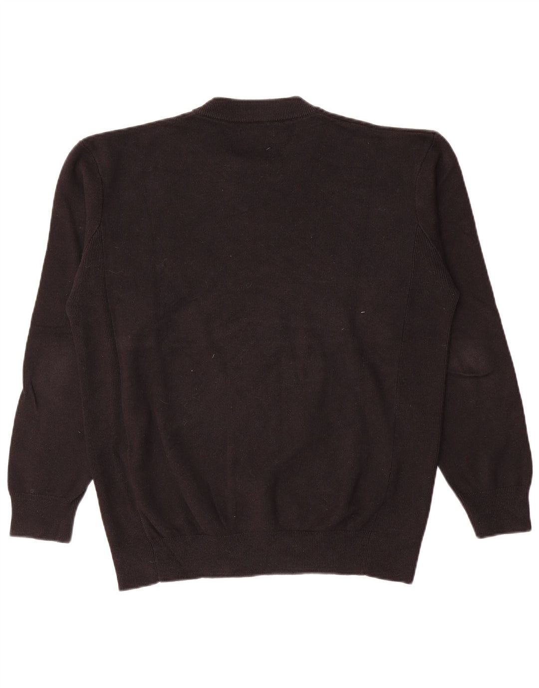 Pulover pentru bărbați Zara, cu gât crew, bumbac mediu negru