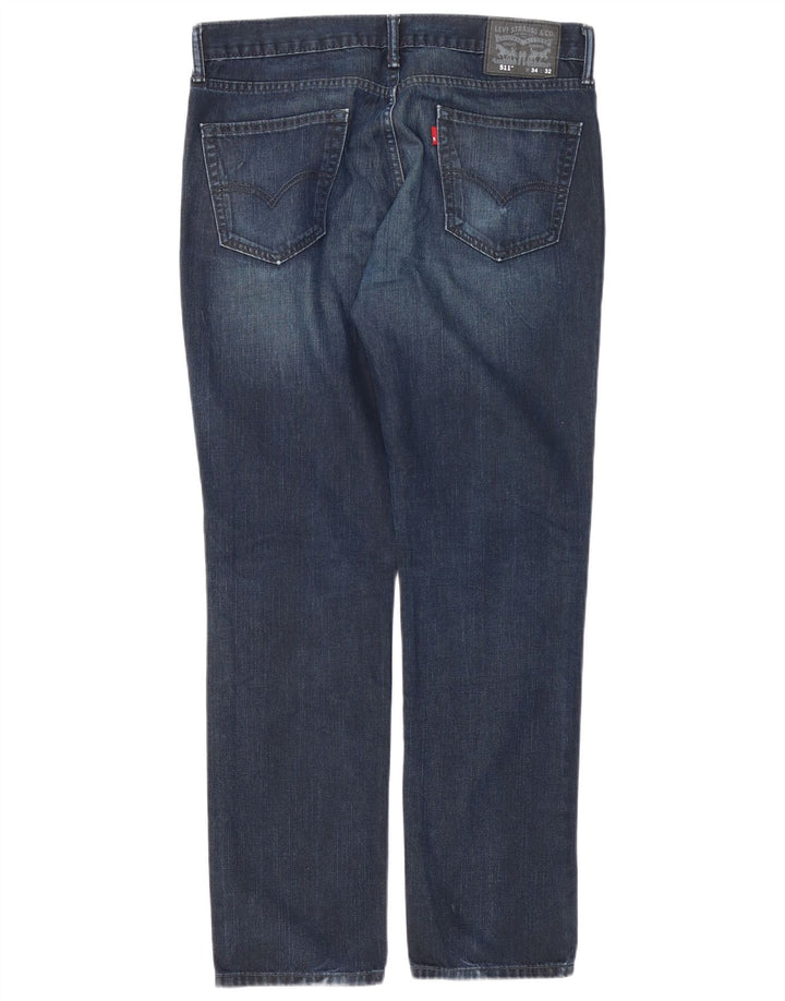 Blugi pentru bărbați Levi's 511 Slim W34 L32 Bumbac bleumarin