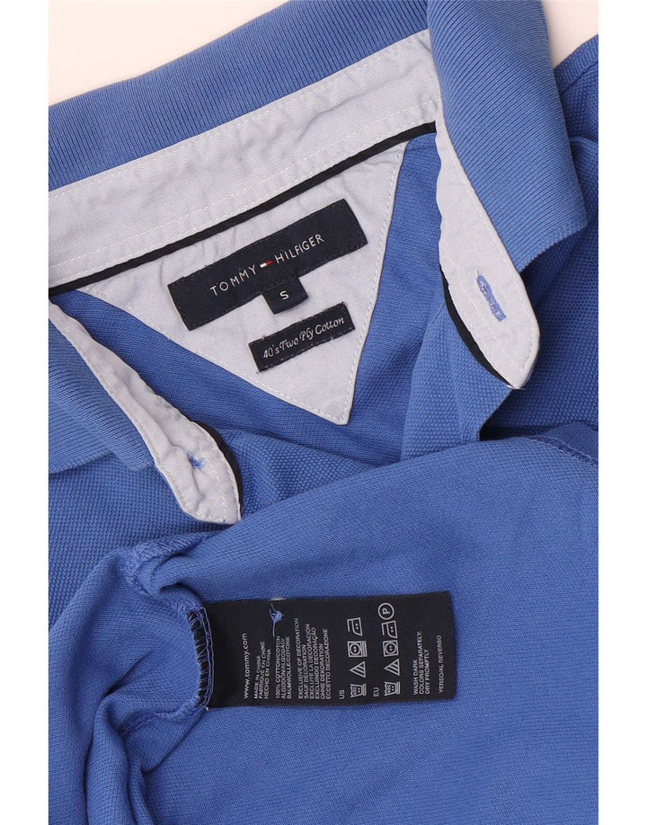 Tricou polo Tommy Hilfiger pentru bărbați, bumbac albastru mic