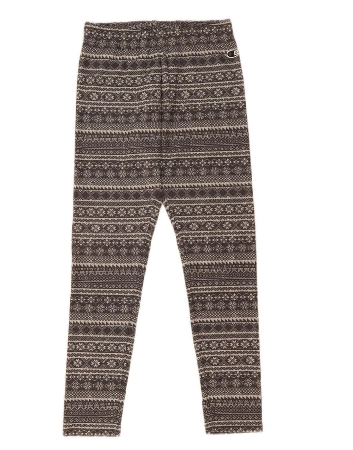 Leggings pentru femei Champion UK 8 Small Grey Fair Isle