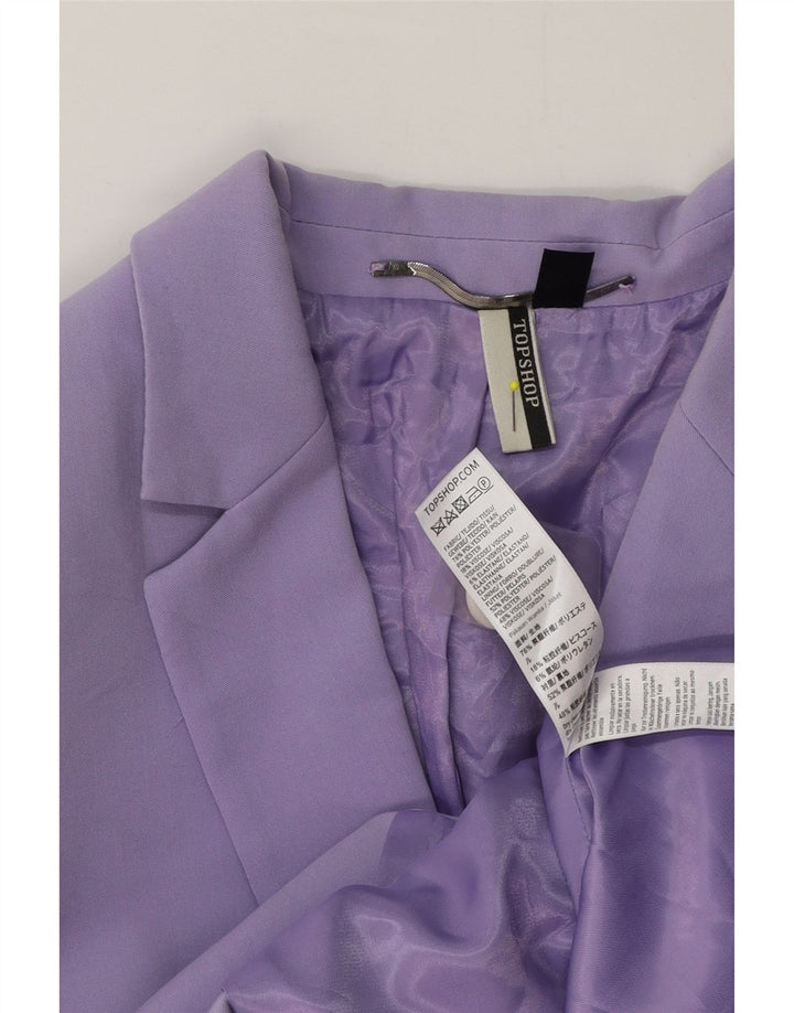 Jachetă pentru femei Topshop Blazer dublu piept UK 8 Poliester violet mic