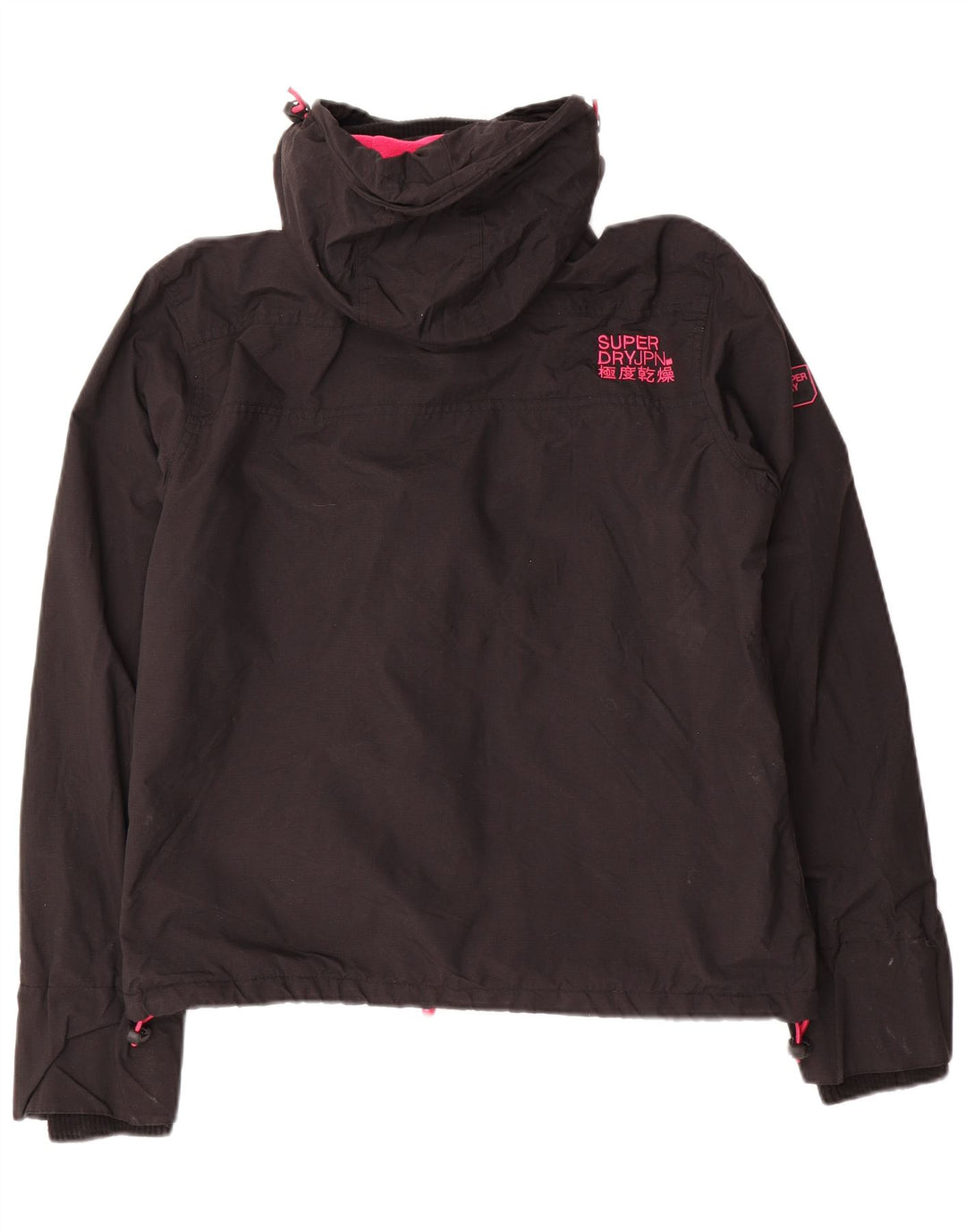Jachetă Windbreaker cu glugă pentru femei SUPERDRY UK 14 Medium Black