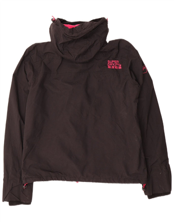 Jachetă Windbreaker cu glugă pentru femei SUPERDRY UK 14 Medium Black