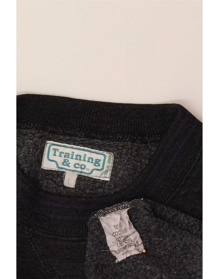 Hanorac vintage pentru bărbați Jumper mare bumbac gri
