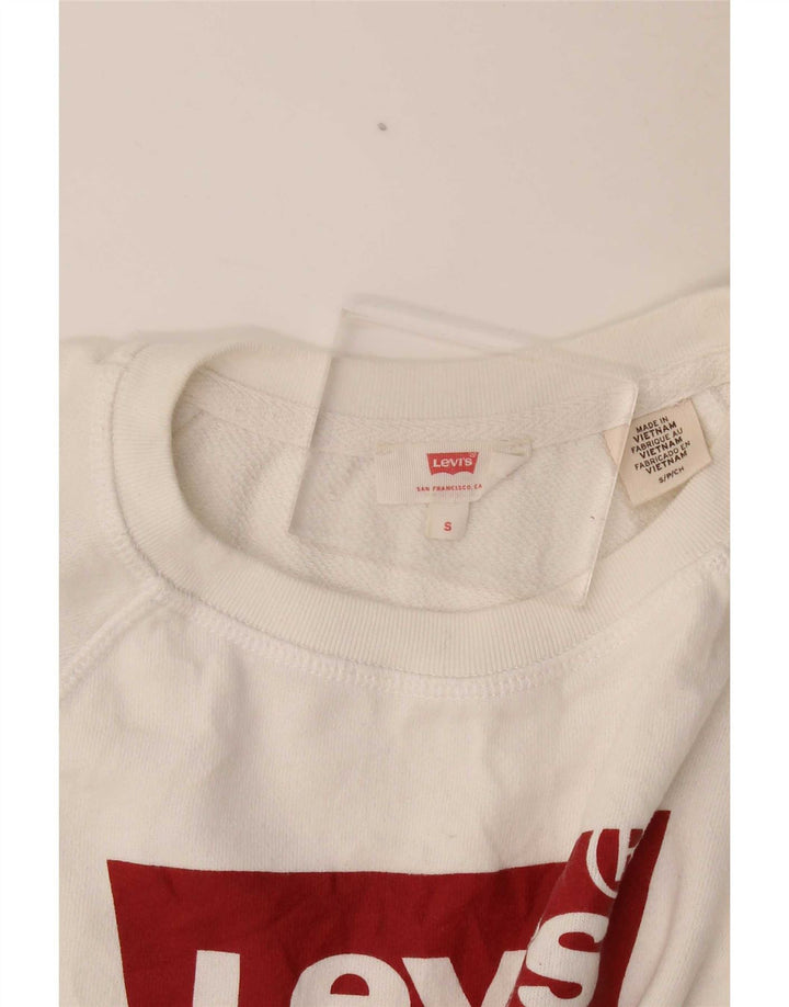 Pulover pentru femei Levi's Graphic Oversized Pulover UK 10 Small White