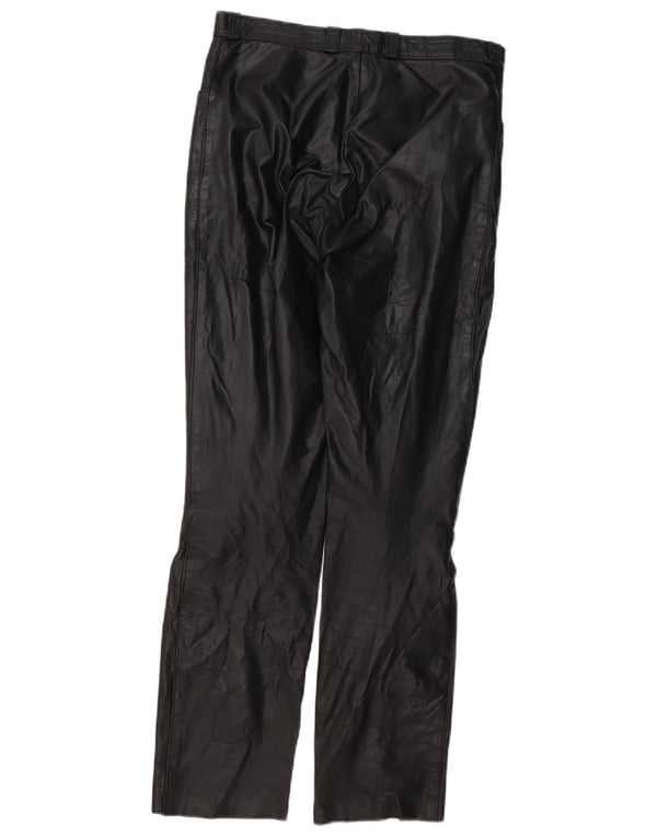 Pantaloni din piele vintage pentru femei EU 38 Medium W28 L28 Negru