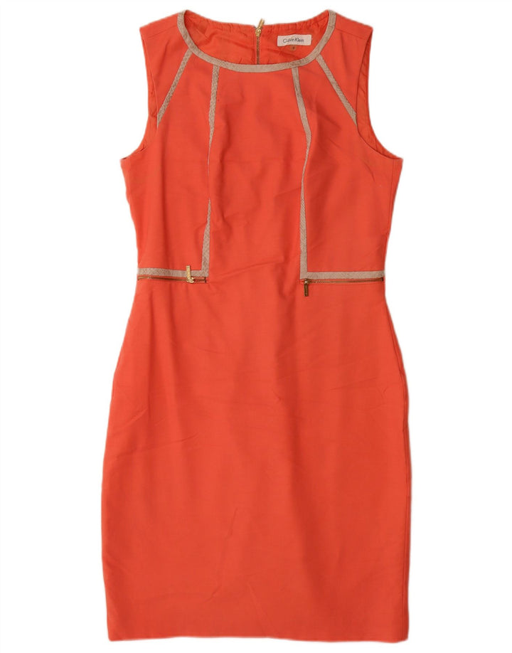 Rochie de damă Calvin Klein, fără mâneci, portocaliu mediu US 6