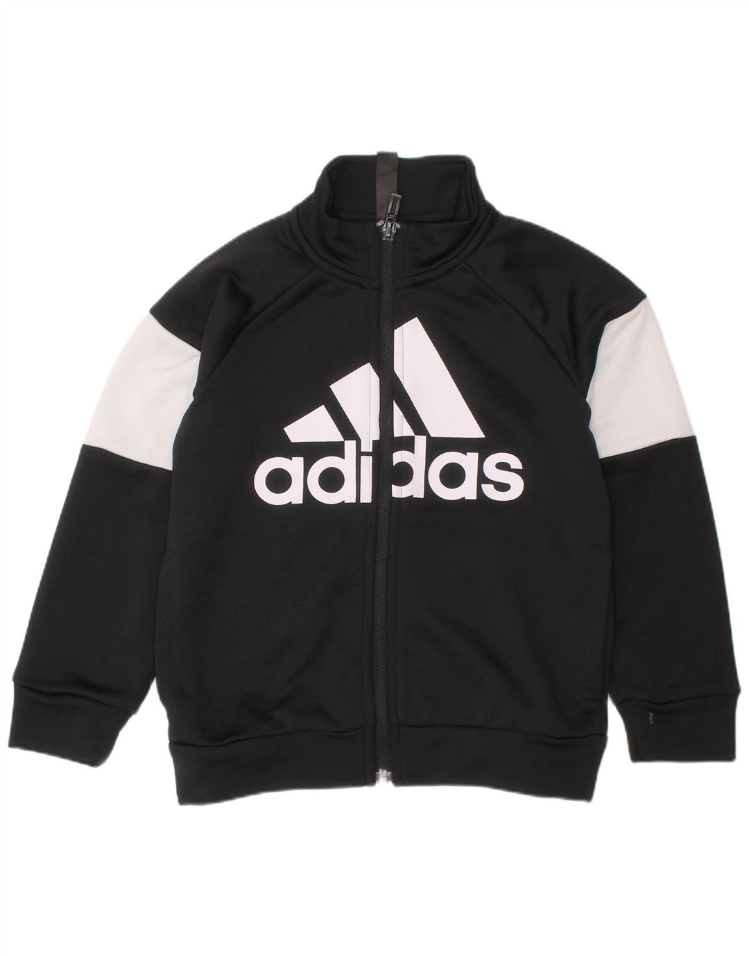 Jachetă de top pentru trening grafic ADIDAS pentru băieți, 4-5 ani, negru colorblock