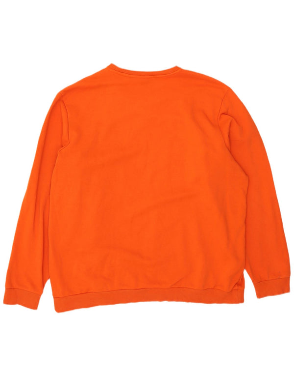 Hanorac grafic pentru bărbați Adidas Jumper 2XL bumbac portocaliu