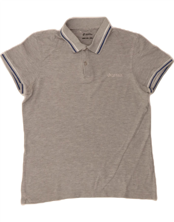 LOTTO Mens Polo Shirt Medium Grey Cotton Vintage Lotto and Second-Hand Lotto from Messina Hembry 