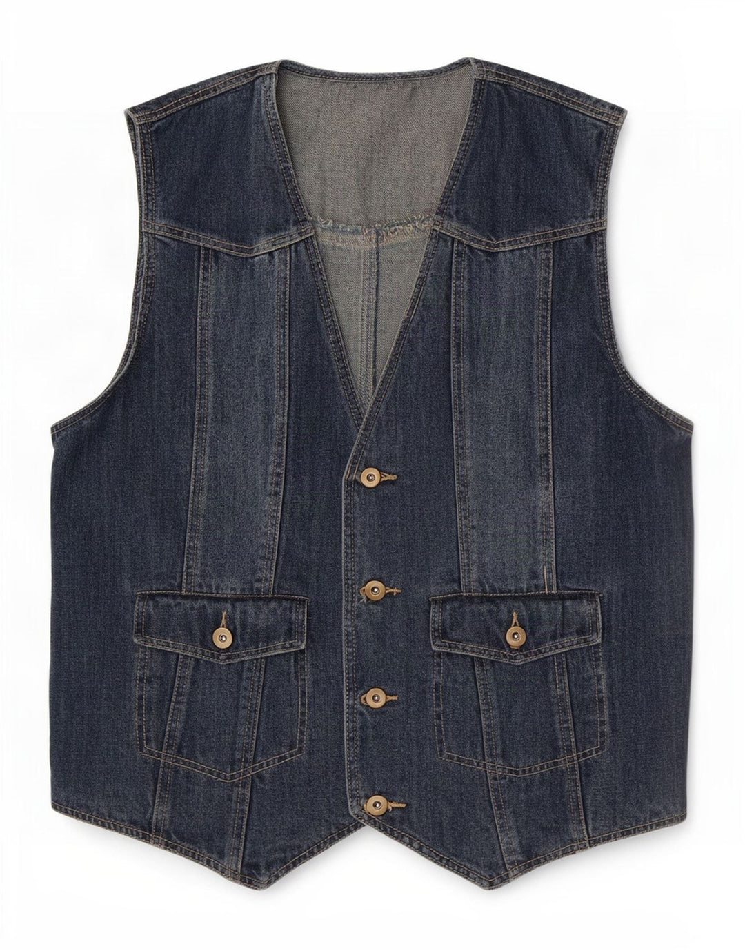 Vestă de blugi vintage pentru bărbați IT 52 mare, albastru, bumbac