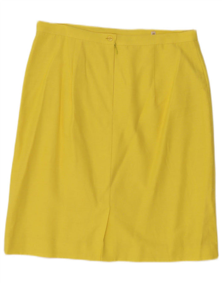 Fusta midi Superior pentru femei IT 46 Large W30 Yellow Viscose