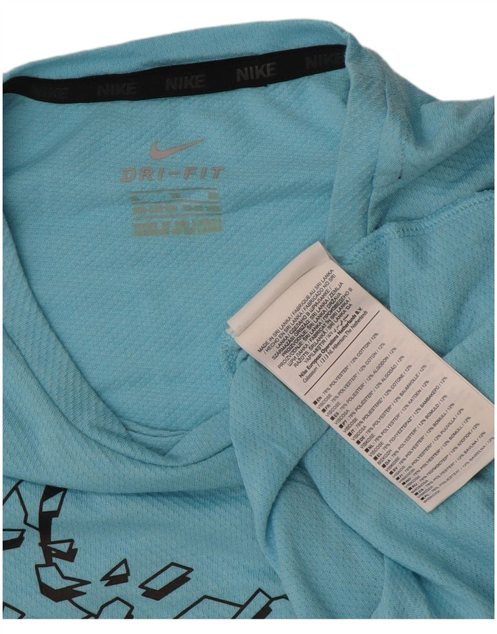 Tricou grafic Nike pentru băieți Top 13-14 ani XL Albastru Poliester
