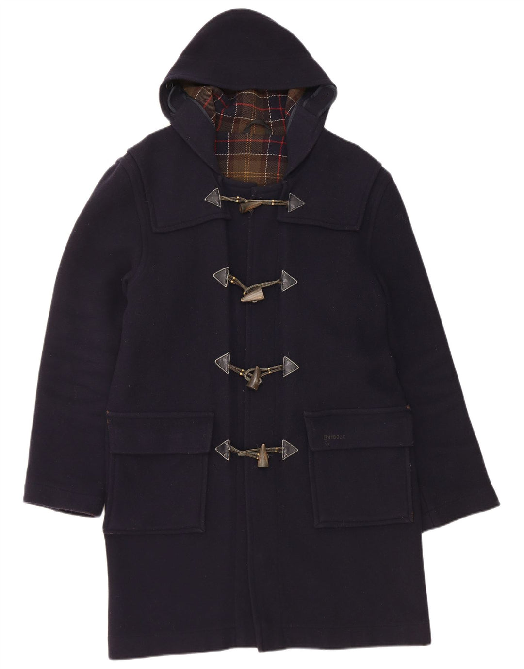 Palton pentru bărbați cu glugă Barbour UK 36 Lână mică, albastru marin