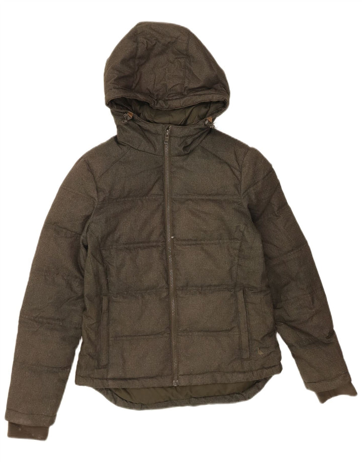 JACK WILLS Womens Hooded Padded Jacket UK 10 Small Green