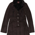 Pardesiu vintage pentru femei Sherpa UK 12 Medium Black