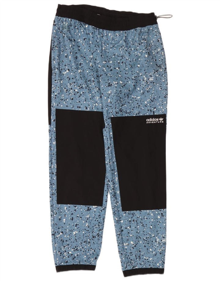 Pantaloni Adidas pentru bărbați Adventure Windbreaker, mari, albastru, poliester cu pete