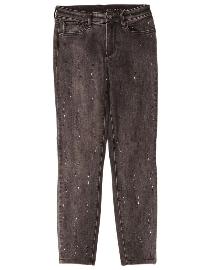 Blugi super skinny pentru femei Armani Exchange W25 L26 gri