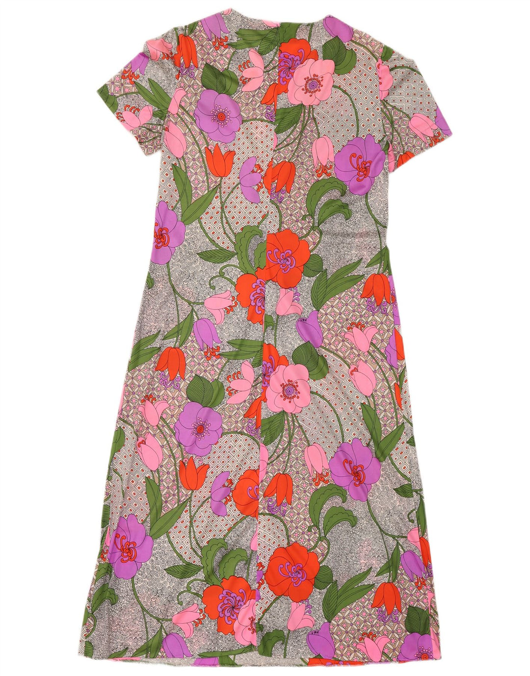 Rochie de bază vintage pentru femei UK 12 Medium Multicolor Floral