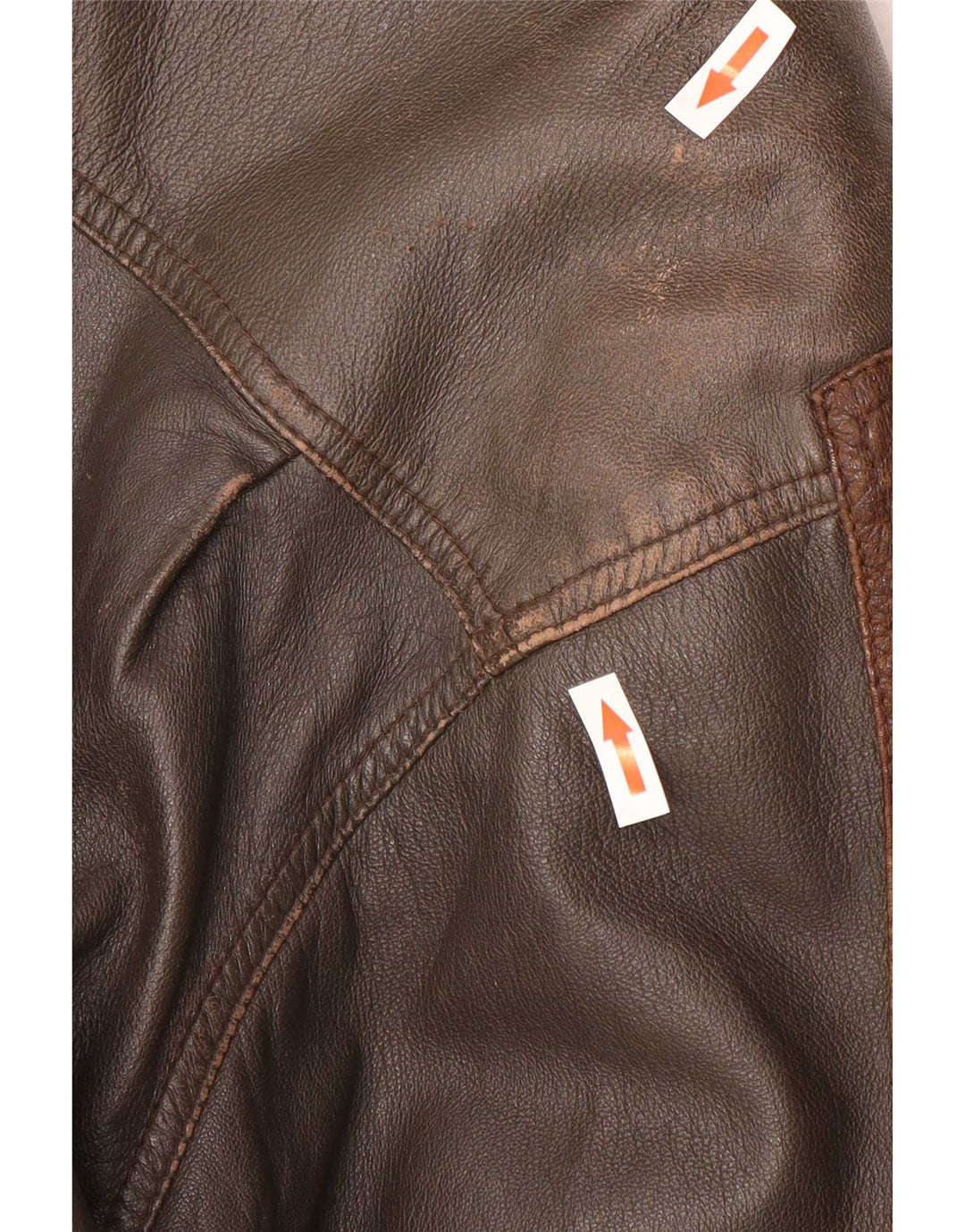 Vintage Mens Leather Jacket IT 50 Large Brown
