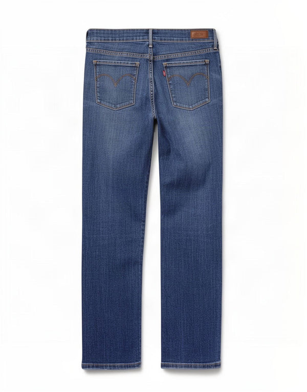 Blugi drepti pentru femei Levi's, cu talie joasă, L30 L30, bumbac albastru