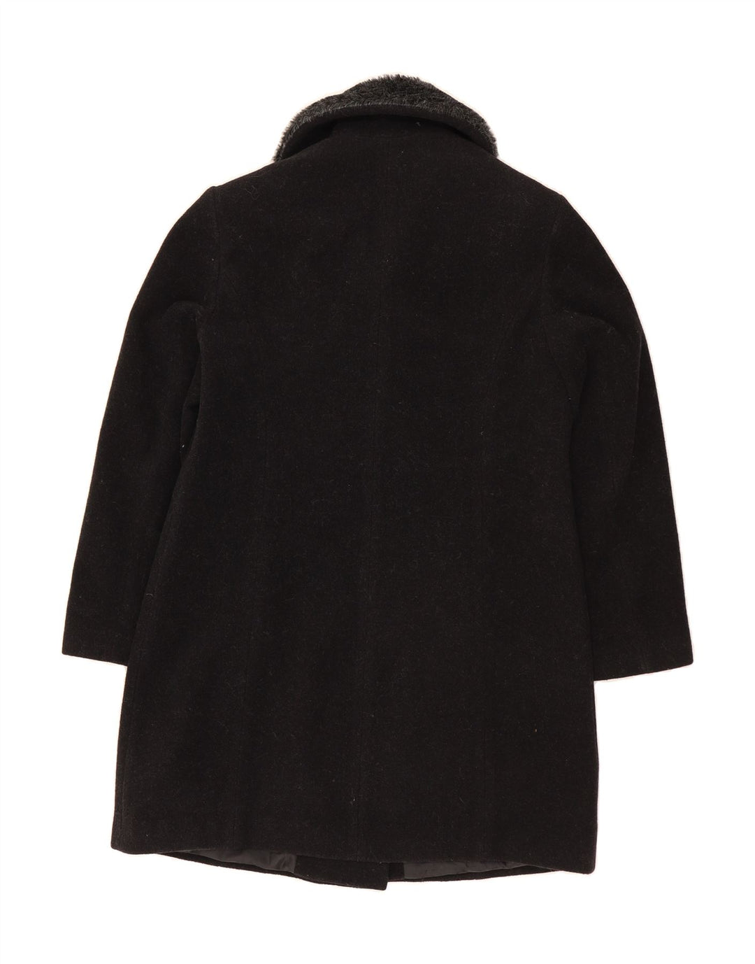 ST. BERNARD Womens Double Breasted Coat UK 14 Large Grey Wool Vintage St. Bernard and Second-Hand St. Bernard from Messina Hembry 