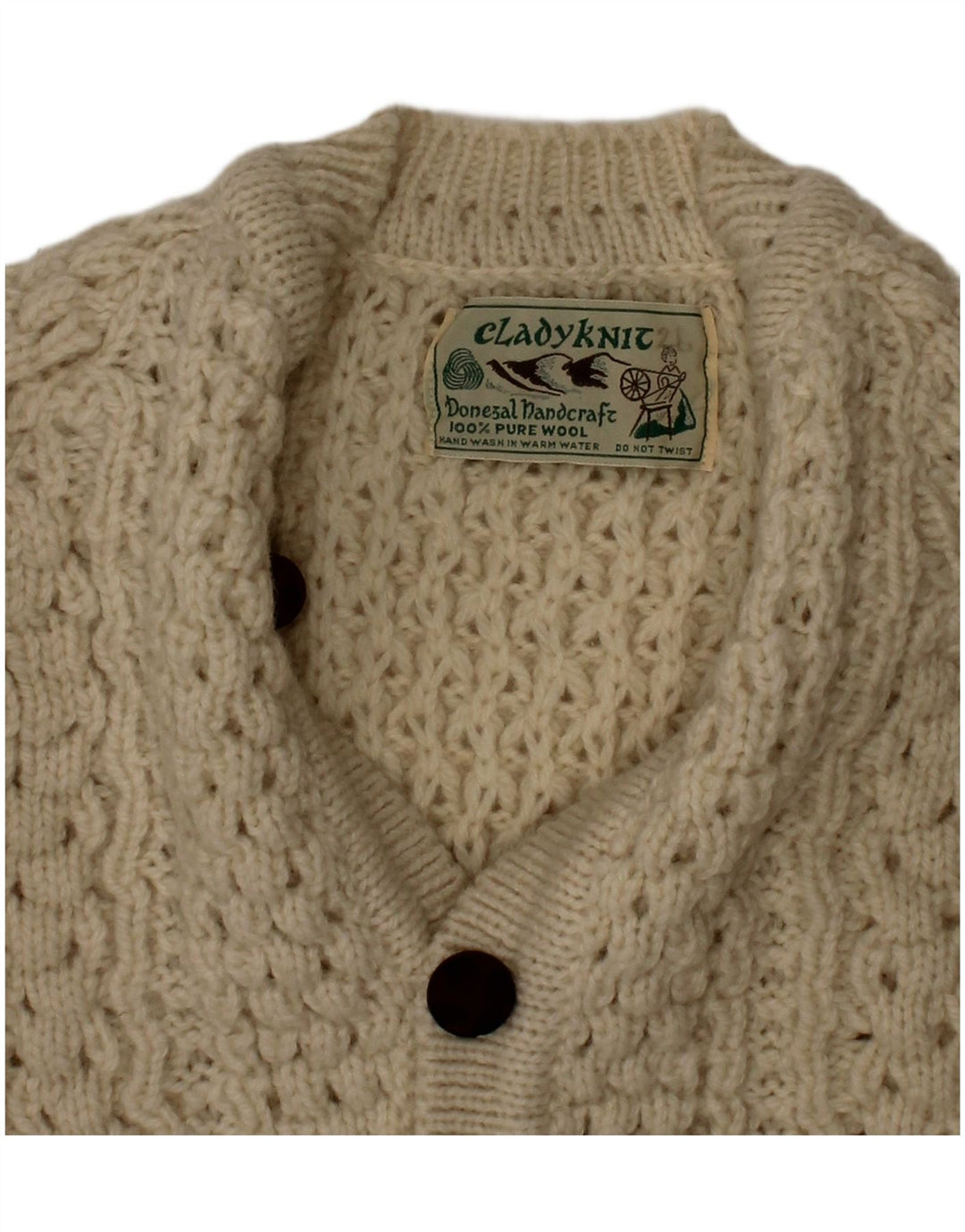 Pulover Cardigan Băieți Cladyknit 3-4 Ani Lână Bej