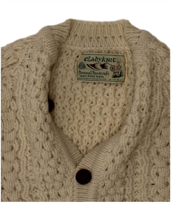 Pulover Cardigan Băieți Cladyknit 3-4 Ani Lână Bej