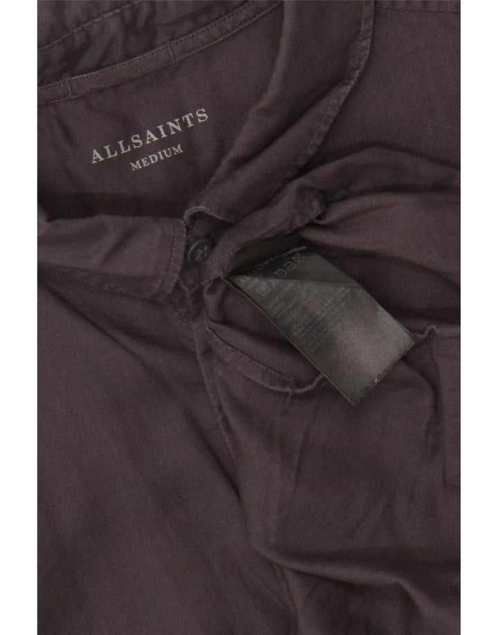 Cămașă pentru bărbați All Saints Bumbac mediu negru