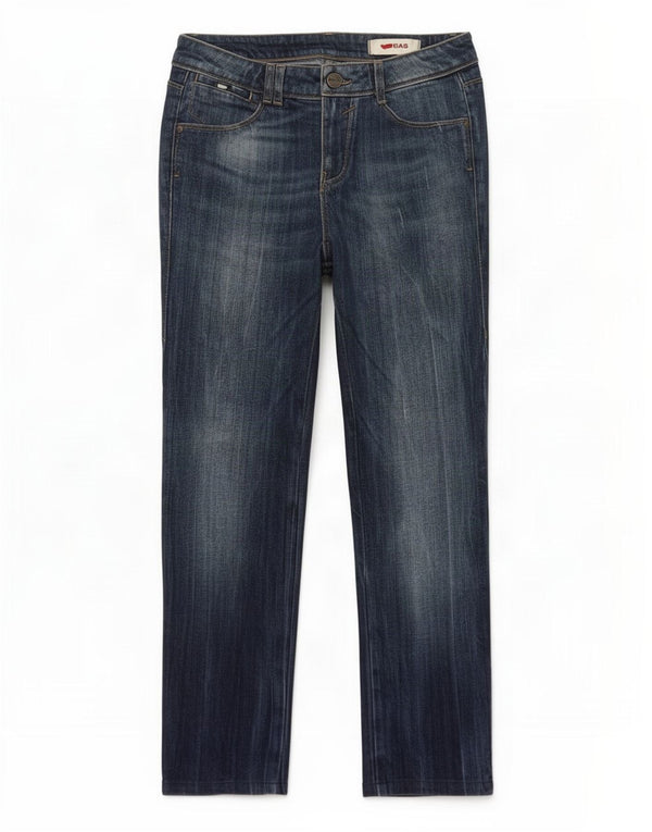 Gas Mens Straight Jeans W31 L34 Blue Cotton