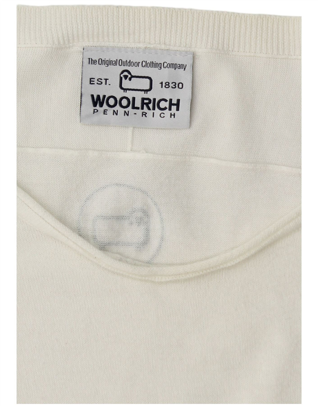 WOOLRICH Womens Boat Neck Jumper Sweater UK 14 Medium White
