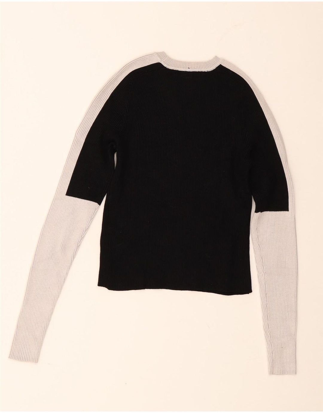 Bluză scurtă cu mânecă lungă pentru femei Zara UK 12 Medium Black Colorblock