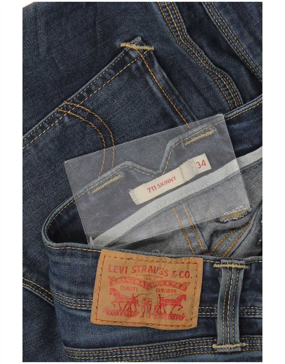 Blugi Levi's 711 Skinny W34 L30 Albastru