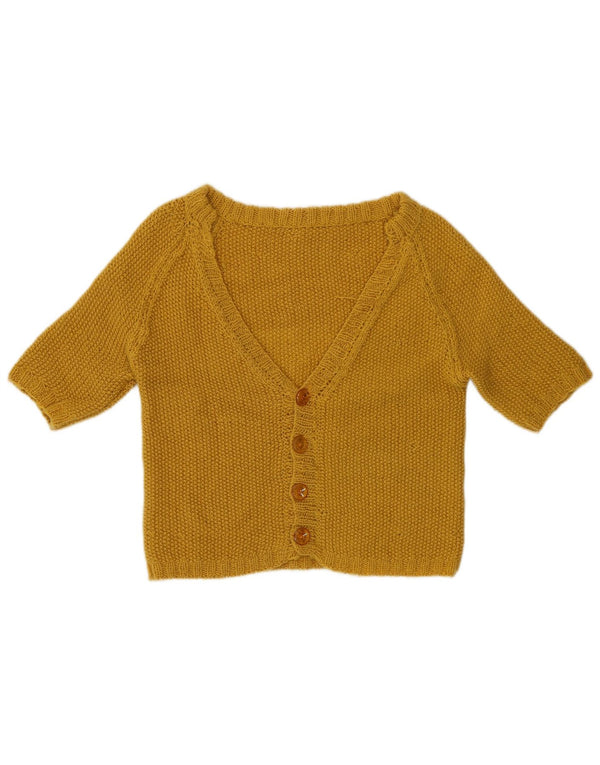 Pulover vintage cardigan cu mâneci jumate pentru femei UK 10 Small Green