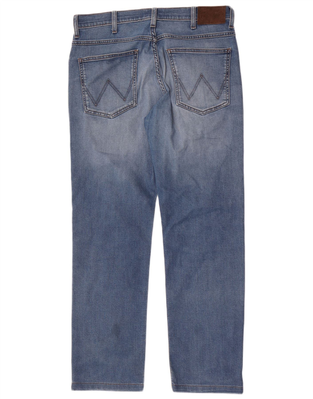 Blugi Distressed Straight Wrangler pentru bărbați W32 L30 albastru