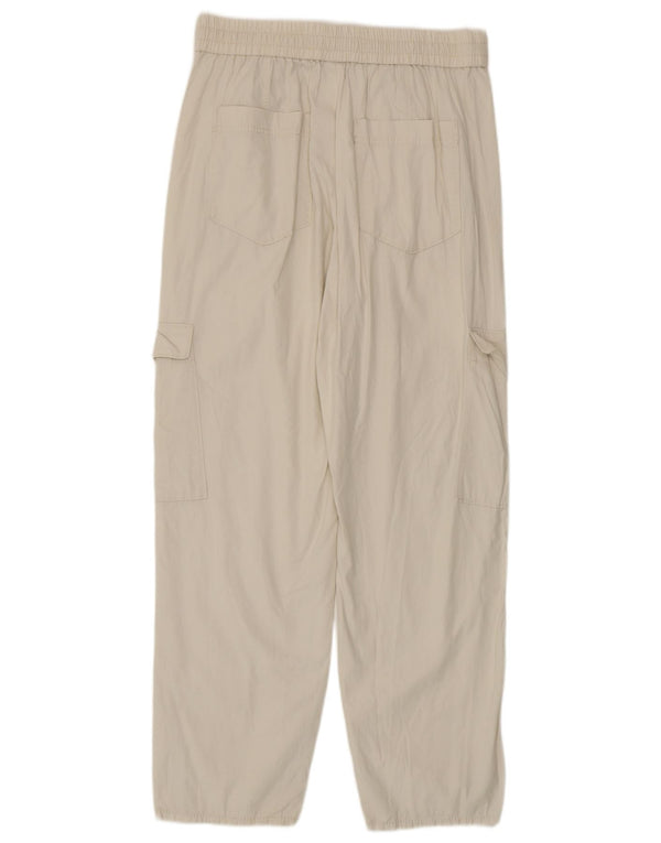 MASSIMO DUTTI Pantaloni cargo conici pentru femei EU 40 Medium W30 L27 Alb cadru