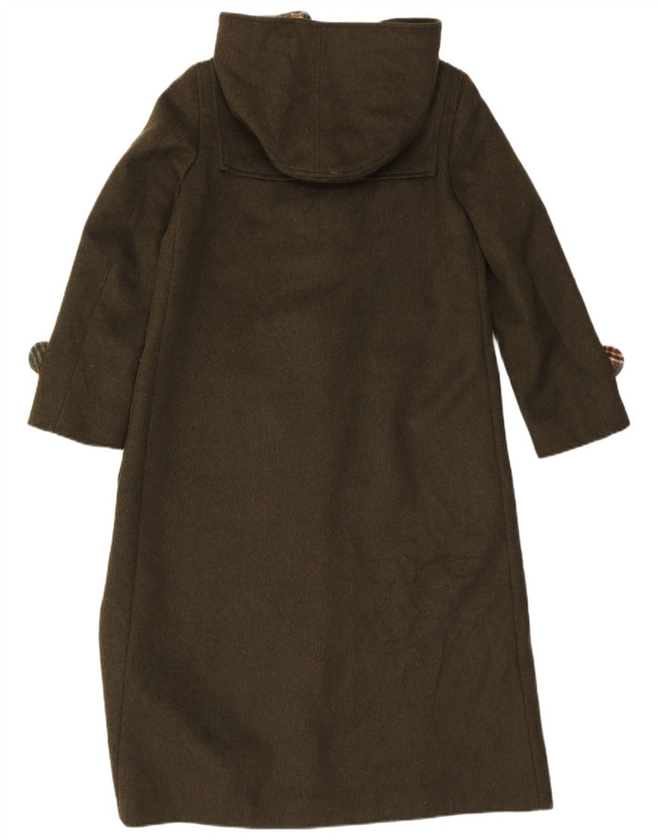 Palton de damă vintage cu glugă EU 40 lână kaki medie