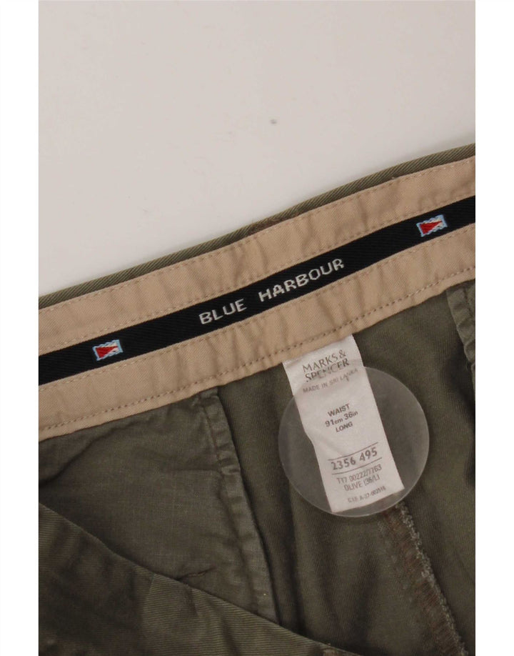 Marks & Spencer Pantaloni scurți chino pentru bărbați Blue Harbour Pegged W36 Large Khaki
